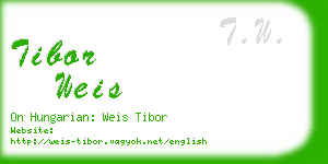tibor weis business card